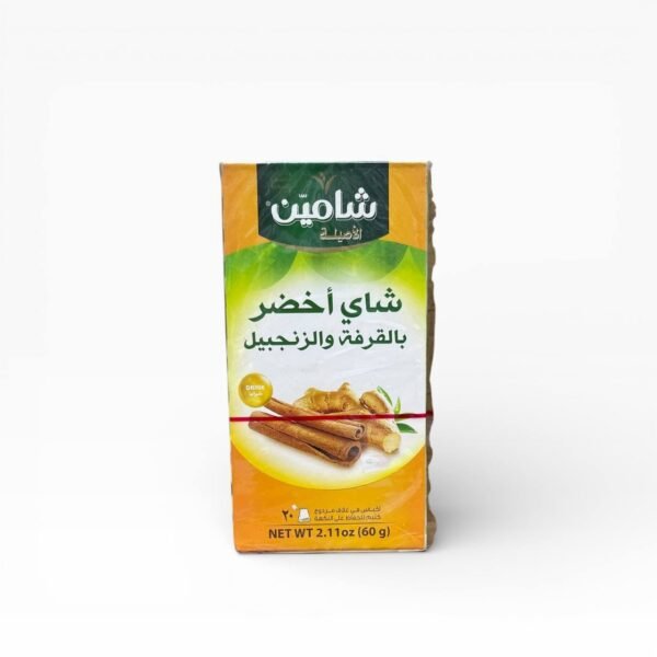 شاي أخضر بالقرفة والزنجبيل